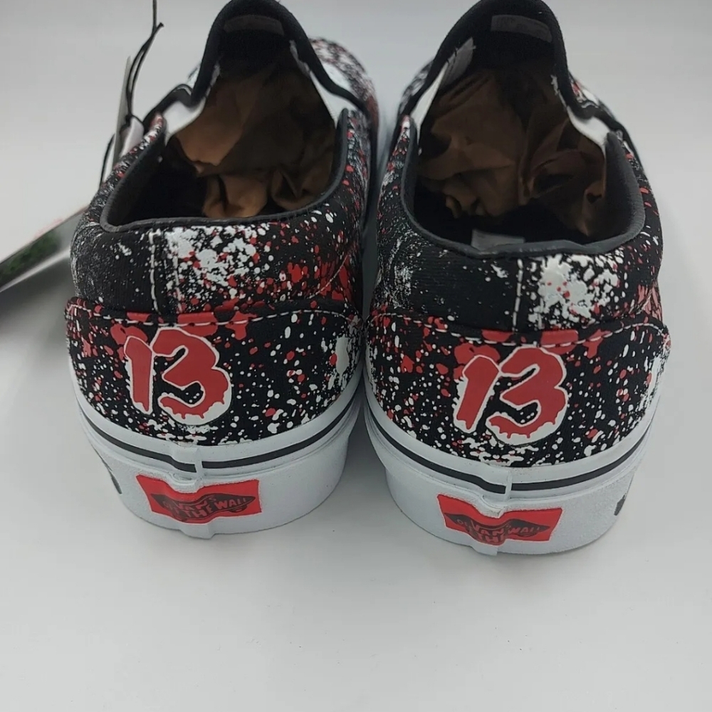 Vans HOUSE OF TERROR Classic Slip On Horror Friday 13th Glow in Dark NEW UK 9 - Picture 4 of 16